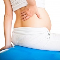 Pregnant woman with back pain